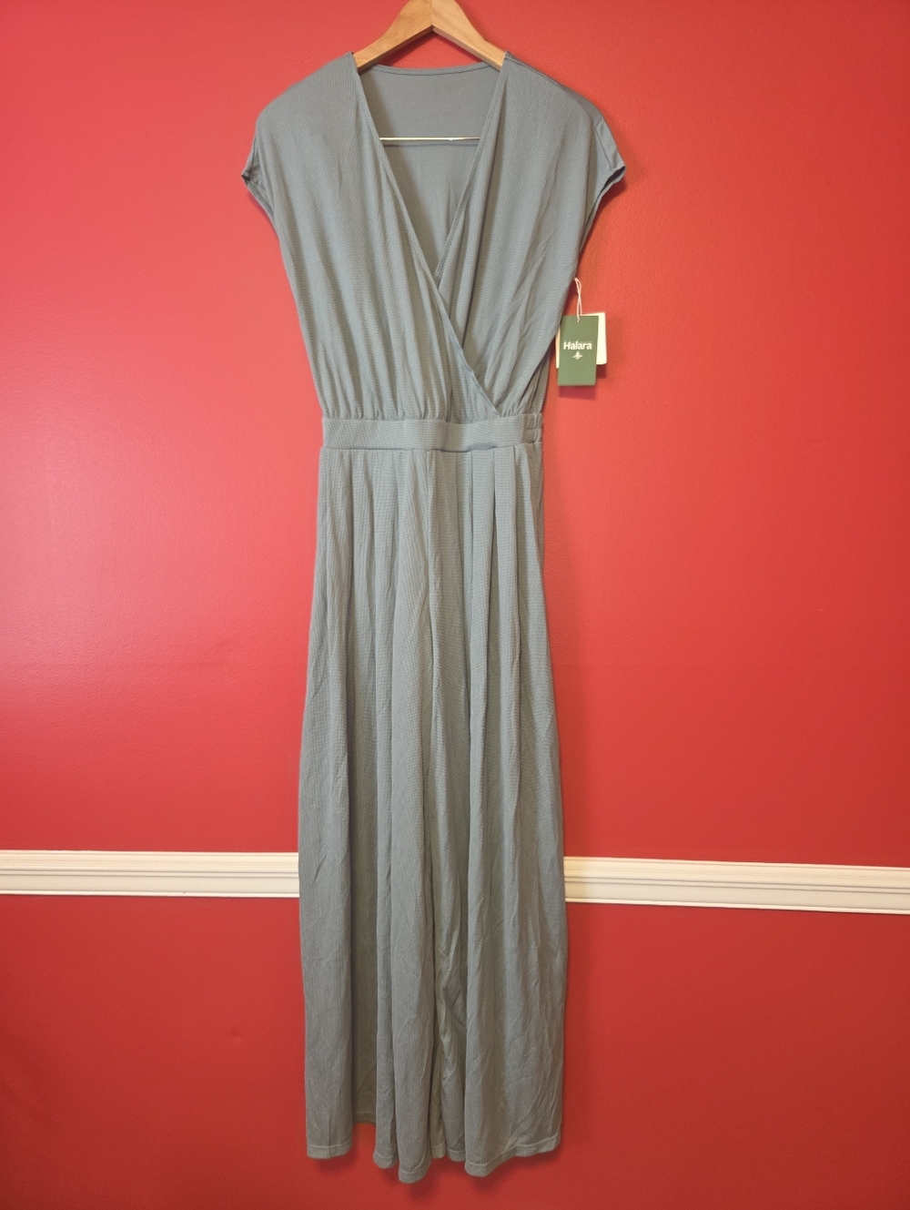 Halara Wide Leg Flowy Waffle Casual Jumpsuit Sz L - Picture 7 of 12
